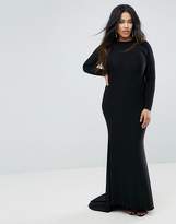 Thumbnail for your product : Club L Plus Open Back Maxi Dress with Fishtail