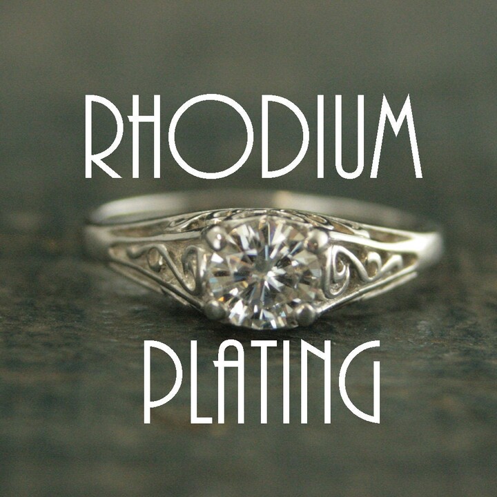 Etsy Rhodium Plating For Sterling Silver Rings Only White Gold Dip Electroplating Our Only