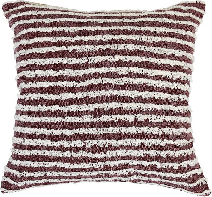 LR Home Merlot Red Wispy Ways Throw Pillow
