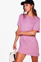 Thumbnail for your product : boohoo Petite Lana Split Side Oversized T-shirt Dress