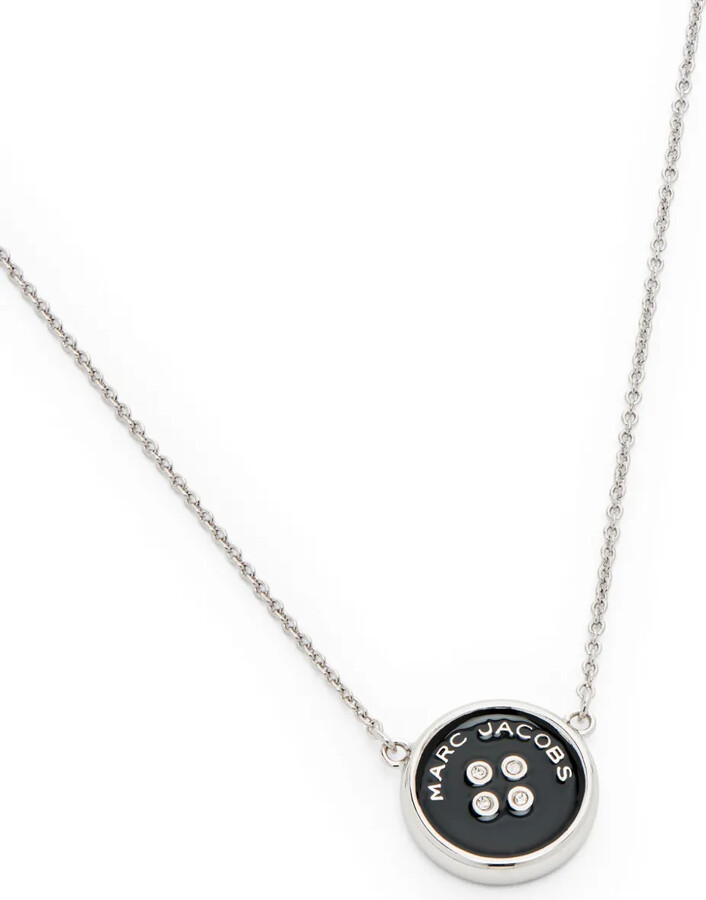 Marc Jacobs Logo-Plaque Pendant Necklace
