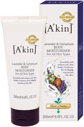 Akin A'kin Lavender & Geranium Body Moisturiser 200ml