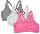 Thumbnail for your product : Fruit of the Loom Women's Adjustable Shirred Front Racerback Bra (Pack of 3)