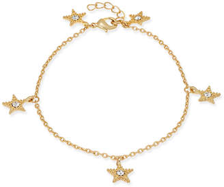 INC International Concepts Gold-Tone Pave Star Charm Ankle Bracelet, Created for Macy's