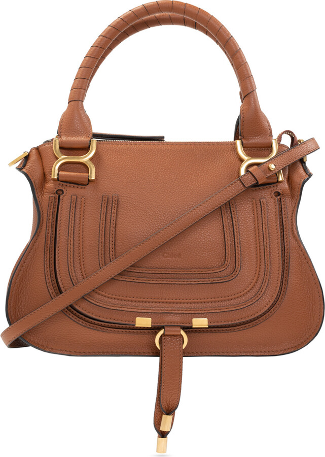 Chloé Women's Marcie Small Double Carry Bag - Brown - Shoulder Bags