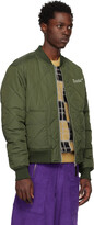Thumbnail for your product : Awake NY Green Quilted Bomber Jacket