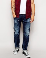 Thumbnail for your product : Diesel Jeans Belther Slim Fit 833W Stretch Mid Distress Wash