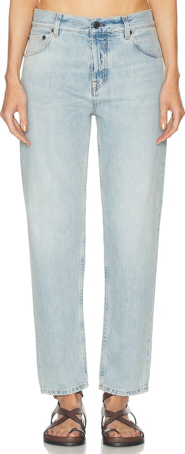 Miu Miu High Rise Straight Leg in Blue - ShopStyle