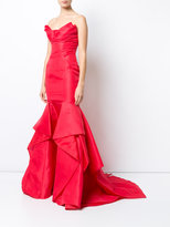 Thumbnail for your product : Monique Lhuillier ruffled gown