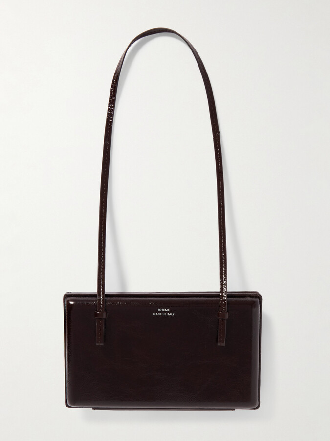 Totême Cocktail Naplack Patent-leather Shoulder Bag - Brown