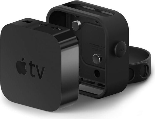 KINGARD elago Apple TV Mount - 3 Mount Options (Magnet, Hang, Screw), Compatible with Apple TV 4K 2021 / HD and All Models, Prevents overheating