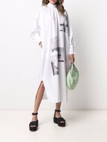 Thumbnail for your product : Ganni Graphic Print Shirt Dress