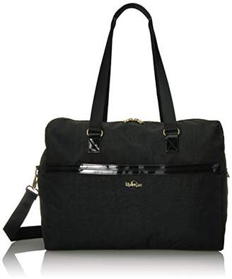 Kipling Sasso Black Patent Combo Duffle Bag