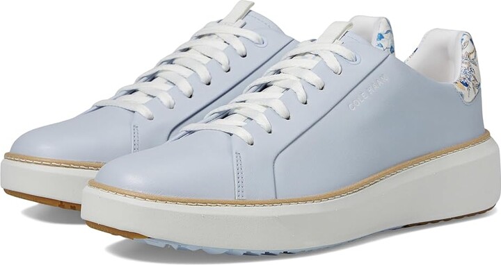 Cole Haan GrandPro Topspin Waterproof Golf Shoes Women's Shoes Heather/Sesame/Optic White : 5 C - Wide, Leather/Rubber