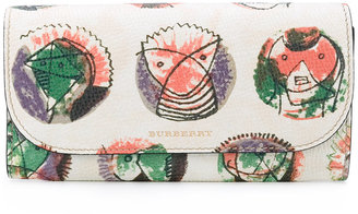 Burberry printed continental wallet - women - Cotton/Calf Leather/Polyamide - One Size