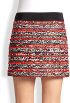 Thumbnail for your product : Milly Grosgrain-Trimmed Bouclé Mini Skirt