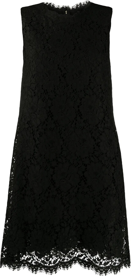 Dolce & Gabbana Lace-Overlay Sleeveless Minidress