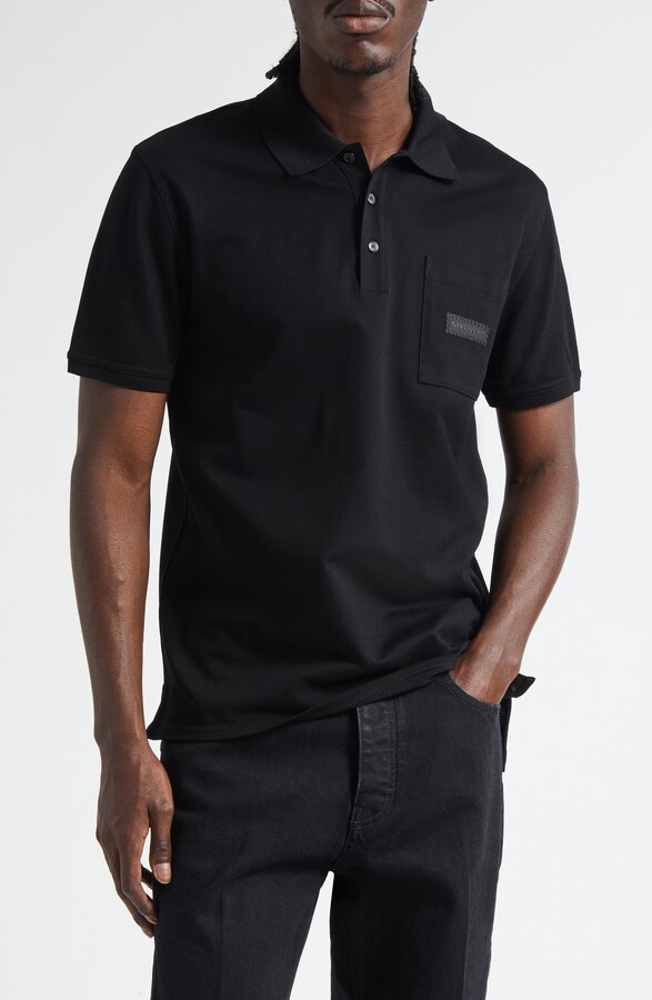 Givenchy Logo Patch Regular Fit Cotton Piqué Polo