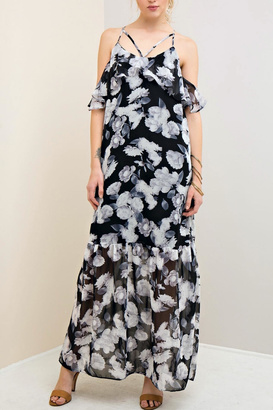 Entro Floral Printed Maxi Dress
