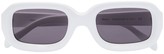 Thumbnail for your product : Illesteva white Vinyl rectangular acetate sunglasses