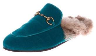Gucci Princetown Fur-Trimmed Slippers