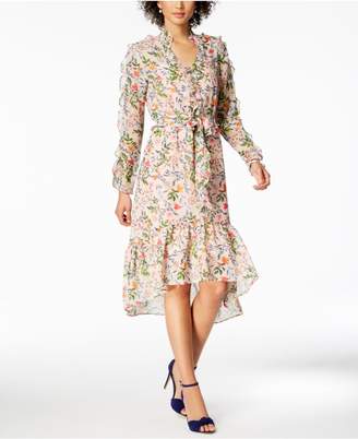 Julia Jordan Floral-Print Ruffled Midi Dress