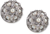 Thumbnail for your product : Carolee Earrings, Glass Pearl Crystal Small Button Stud