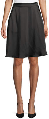 Emporio Armani Satin A-Line Knee-Length Skirt
