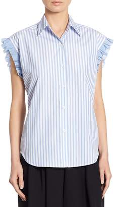 Tome Women's Striped Lace-Up Back Shirt