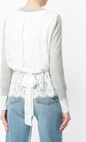 Thumbnail for your product : Onefifteen Floral Lace Patch Buttoned Cardigan