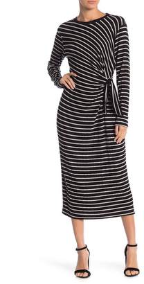 Lush Hacci Striped Brushed Dress