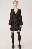 Thumbnail for your product : Ganni Printed Georgette Mini Wrap Dress