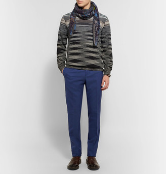 Etro Slim-Fit Wool and Cotton-Blend Twill Trousers