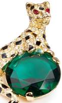 Thumbnail for your product : Kenneth Jay Lane Glass crystal leopard brooch