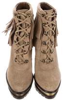 Thumbnail for your product : Brian Atwood Fringe-Trimmed Suede Boots