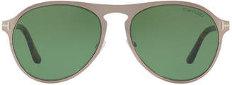 Tom Ford Bradburry 56 Gunmetal Square Sunglasses