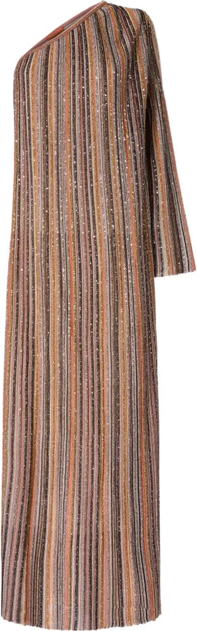 Missoni Striped Sequin One Shoulder Dress