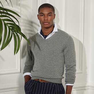 Ralph lauren v neck cashmere sweater clearance