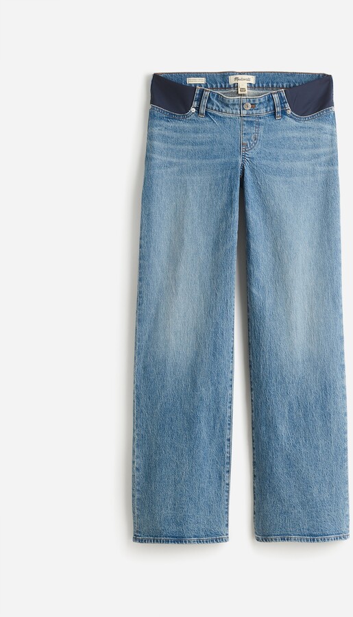 Madewell The Maternity Side-Panel Perfect Vintage Wide-Leg Jean in Enmore Wash