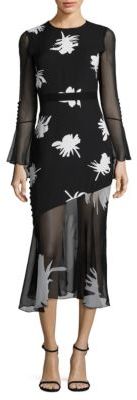 Prabal Gurung Floral-Print Silk Dress