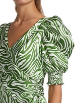 Thumbnail for your product : Cinq à Sept Kacy Zebra Print Puff-Sleeve Wrap Sheath Dress