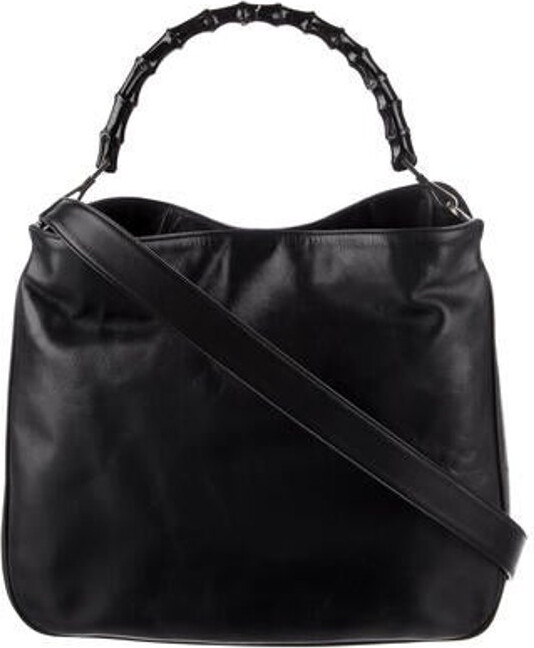 Gucci Bamboo Leather Shoulder Bag ShopStyle