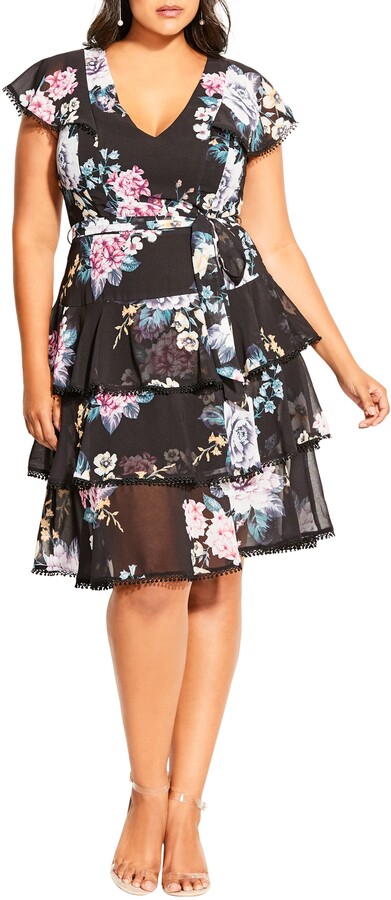 city chic ruffle dress