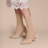 Thumbnail for your product : Burberry Mid-calf Knitted Boots with Sculpted Heel