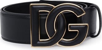 Dolce & Gabbana Logo Plaque Buckle Belt