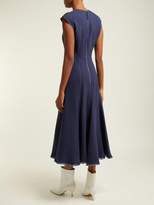 Thumbnail for your product : Gabriela Hearst Crowther Panelled Cady Dress - Womens - Navy Multi