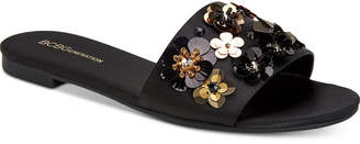 BCBGeneration Garnet Embellished Flat Slide Sandals Women's Shoes