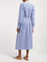 Thumbnail for your product : Evi Grintela Betty Striped Cotton-poplin Shirtdress - Womens - Blue White