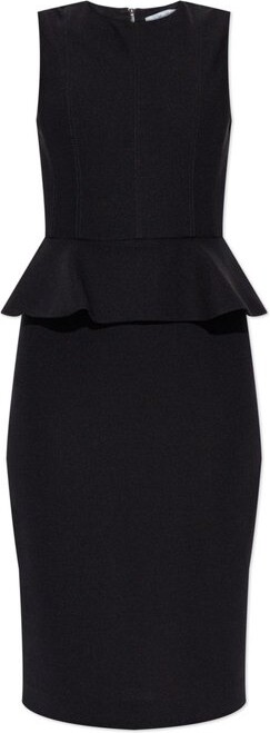 Max Mara Cosmos Peplum Sleeveless Dress
