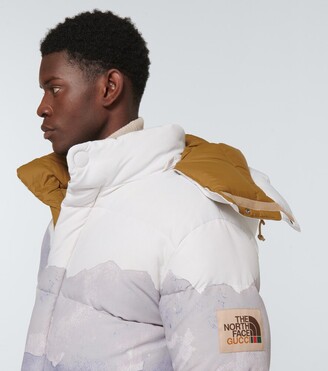 Gucci The North Face x printed down jacket - ShopStyle